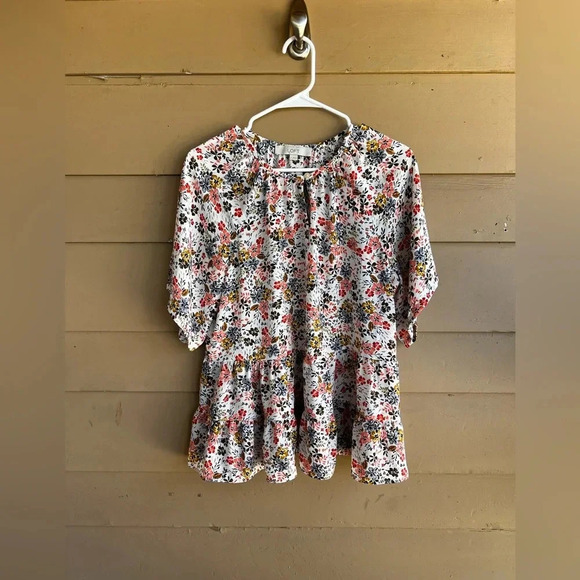 LOFT Tops - LOFT Office Modest Floral 3/4 Sleeve Blouse - Size Small